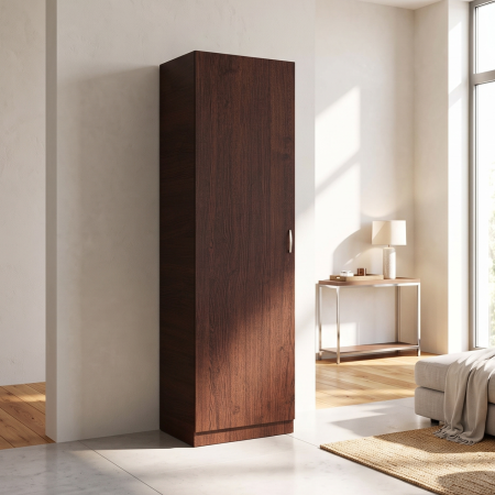 Dulapuri - Dulap cu o usa cu rafturi, H200 x L50 x A50 cm, Material Pal 18mm, Culoare Wenge