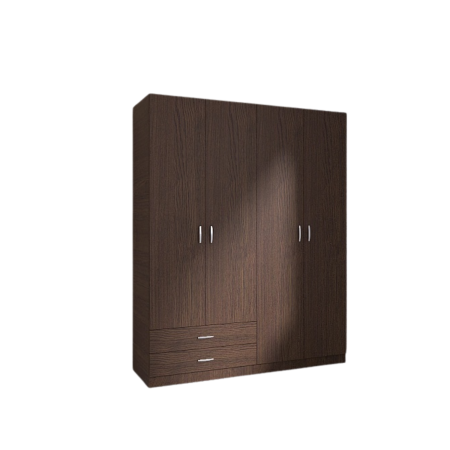 Dulap Depozitare 4 Usi cu 2 sertare, L120xH200xA50cm, Culoare Wenge, Material PAL 18mm [1]