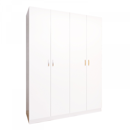 Dulap Depozitare Mario 4 usi,  L160 x H200 x A50 cm, Culoare Alb Mat, Material Pal 18mm [2]