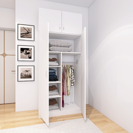 Dulap cu 2 usi - Dulap Depozitare RIO cu Suprapozabil , H240 x L100 x A50cm, Material PAL 18mm