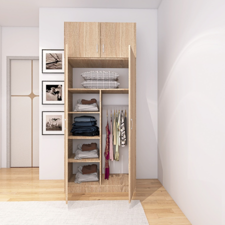 Dulap Depozitare RIO cu Suprapozabil , Stejar Sonoma , H240 x L100 x A50cm, Material PAL 18mm [1]