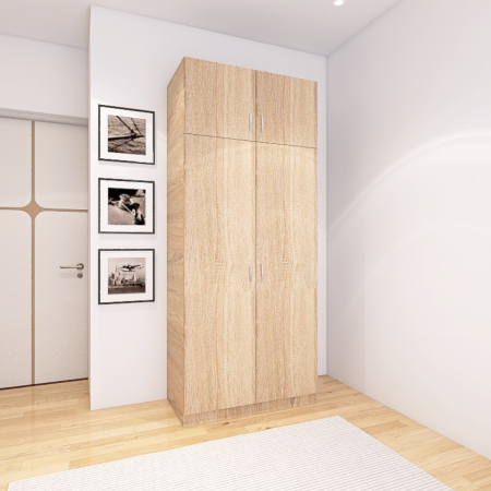 Dulap Depozitare RIO cu Suprapozabil , Stejar Sonoma , H240 x L100 x A50cm, Material PAL 18mm [2]