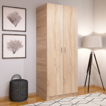 Dulapuri cu usi batante - Dulap Depozitare RIO, Stejar Sonoma 175x100x50cm, Material PAL 18mm