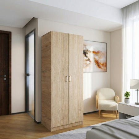 Dulapuri cu usi batante - Dulap Depozitare RIO, Stejar Sonoma 200x100x50cm, Material PAL 18mm