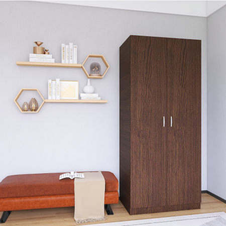 Dulapuri cu usi batante - Dulap Depozitare RIO Wenge, 200x100x50cm, Material PAL 18mm