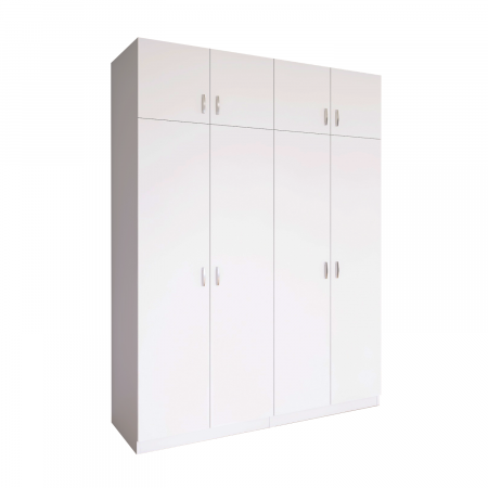 Dulap Dormitor cu Suprapozabil, H240 x L160 x A50, Culoare ALB, Pal18mm [2]