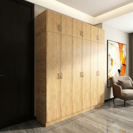 Dulap Dormitor cu Suprapozabil, H240 x L240 x A50, Culoare Stejar Sonoma, Pal18mm [2]