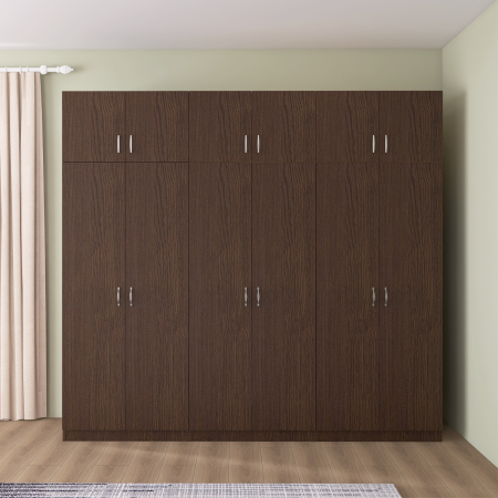Dulap Dormitor cu Suprapozabil, H240 x L240 x A50, Culoare WENGE, Pal18mm [3]