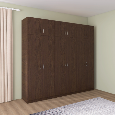 Dulap Dormitor cu Suprapozabil, H240 x L240 x A50, Culoare WENGE, Pal18mm [1]