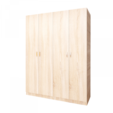 Dulap Haine cu 4 usi, L140 x H200 x A50cm, Material Pal18mm, Culoare Stejar Sonoma [1]