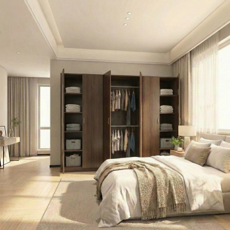 Dulap Haine cu 6 usi, L240 x H200 x A50cm, Material Pal18mm, Culoare Wenge [1]