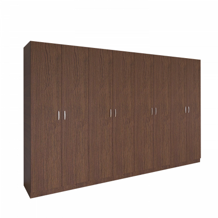 Dulap Haine cu 8 usi cu bara haine si rafturi, L320 x H200 x A50cm, Material Pal18mm, Culoare Wenge [1]