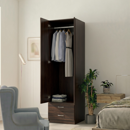 PROMOTII - Dulap Mara, 200x50x50 cm, Culoare Wenge, Material Pal 18mm