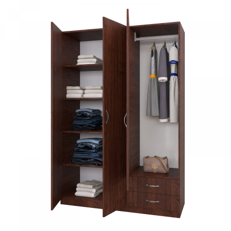Dulap Milano, 200x130x50 cm, Material Pal 18mm, Culoare Wenge [3]