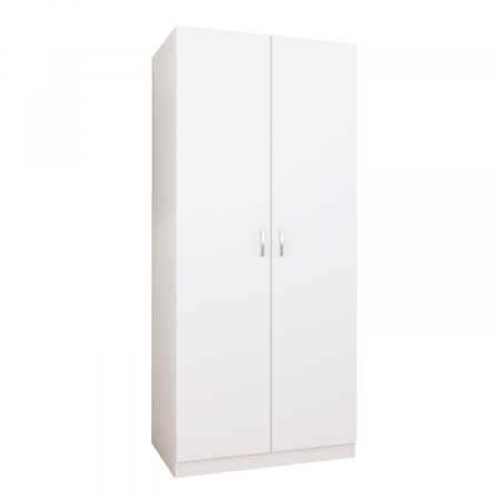 Dulap Niro cu Bara Haine 200x80x50 cm, Culoare Alb, Material PAL 18mm [2]