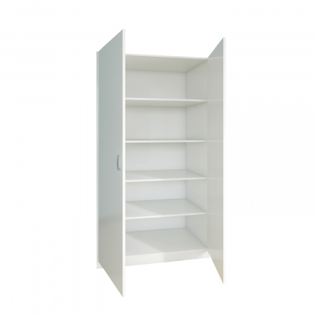 Dulap MIRCO cu rafturi, 200x80x50cm, Culoare Alb, Pal 18mm [4]