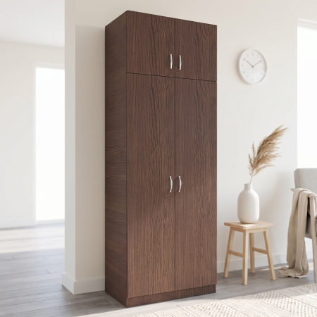 Dulap cu 2 usi - Dulap MIRCO cu rafturi, 240x60x50cm, Culoare Wenge, Pal 18mm