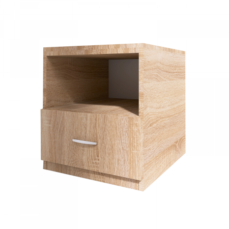 Noptiera cu 1 sertar, H50 x A45 x L50 cm, Culoare Stejar Sonoma, Material PAL 18mm [1]