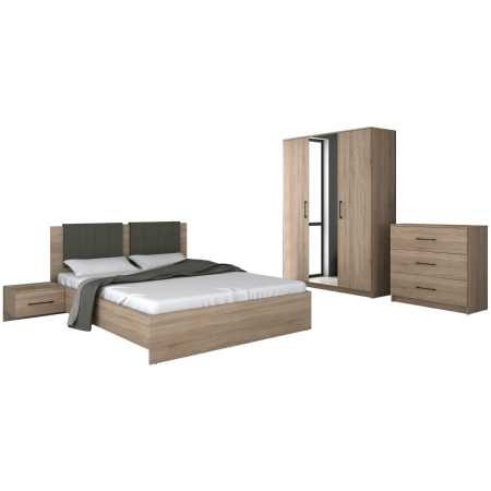 Set Dormitor Vera, Culoare Stejar Sonoma, L150 x A56 x H205 cm [1]