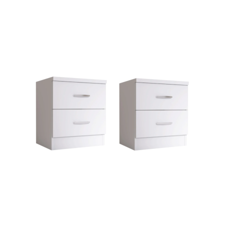 Set Pat 160 x 200 si 2 Noptiere, Pal 18mm, Culoare Alb [3]