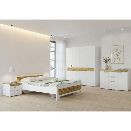 Dormitoare - Set Dormitor ROMA, Culoare Alb