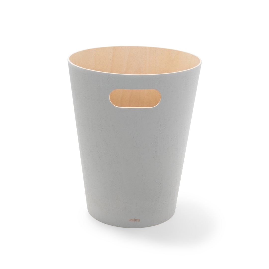 Produse - Coș de Gunoi Woodrow - Gri din Lemn Gri, 23x23x28cm, Umbra 082780-918