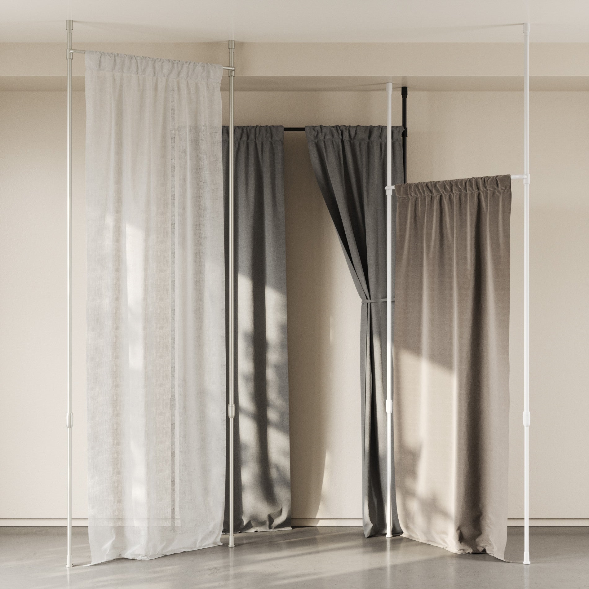 Galerie pentru Perdele Anywhere Alb Alb, Umbra 1012718-660 [4]