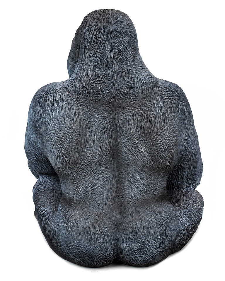 Decorativ de Podea Gorilla Xl 60x55x76 cm, Plastic Negru - Kare Design [3]
