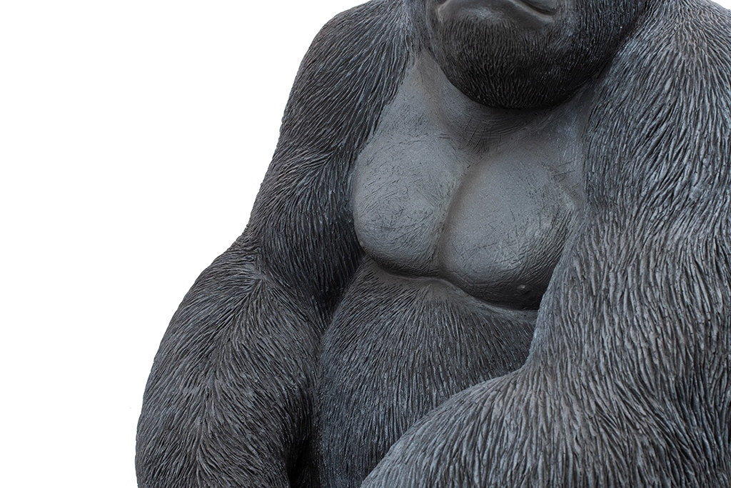 Decorativ de Podea Gorilla Xl 60x55x76 cm, Plastic Negru - Kare Design [6]