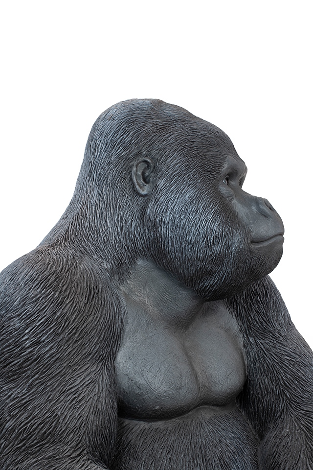 Decorativ de Podea Gorilla Xl 60x55x76 cm, Plastic Negru - Kare Design [5]
