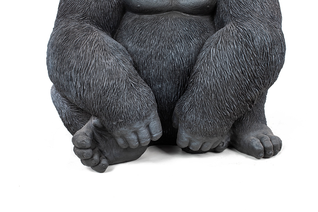 Decorativ de Podea Gorilla Xl 60x55x76 cm, Plastic Negru - Kare Design [7]
