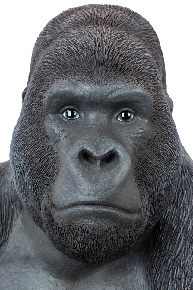 Decorativ de Podea Gorilla Xl 60x55x76 cm, Plastic Negru - Kare Design [9]