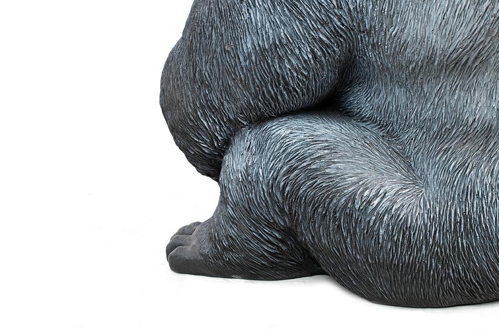 Decorativ de Podea Gorilla Xl 60x55x76 cm, Plastic Negru - Kare Design [10]