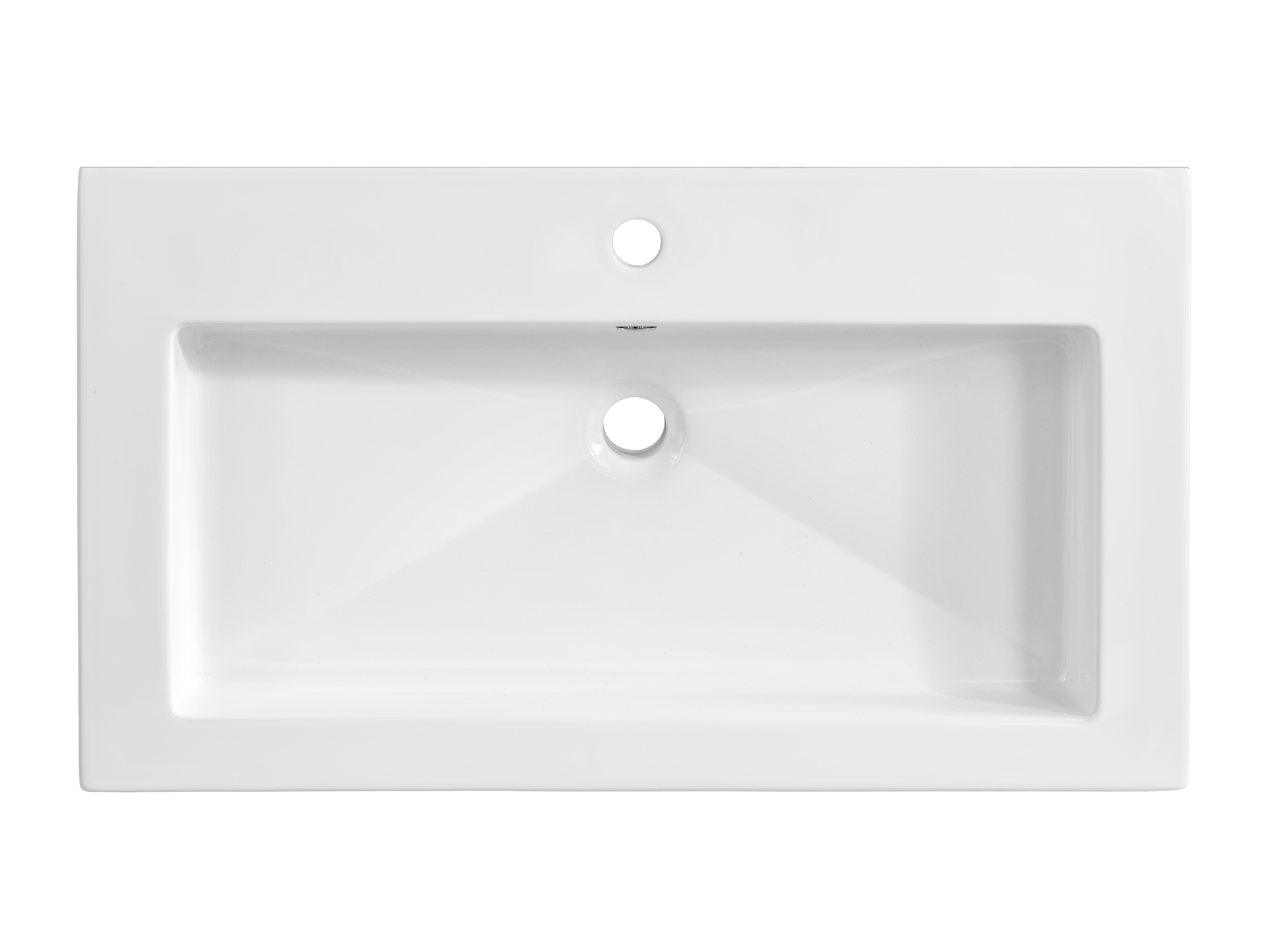 Lavoar Spirit 100 cm, Ceramică Alb Lucios, Cu Preaplin - COMAD [3]