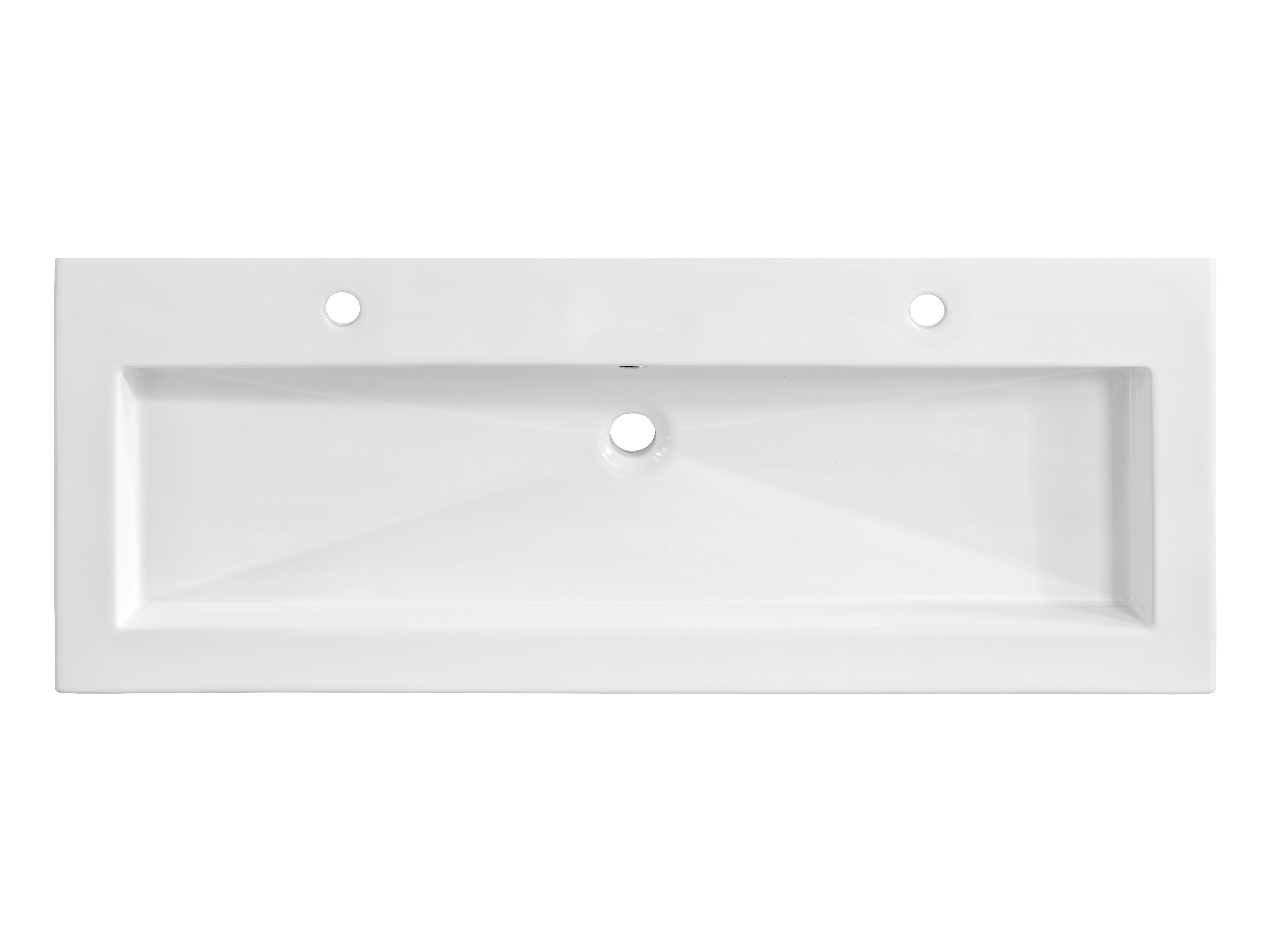 Lavoar Incastrat Spirit 120 cm, Ceramică, Alb Lucios, Cu Preaplin - COMAD [3]