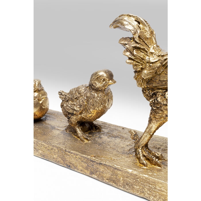 Decorațiune Chicken Evolution 57,5x11x27,5 cm, Rășină Auriu Antic - Kare Design [6]