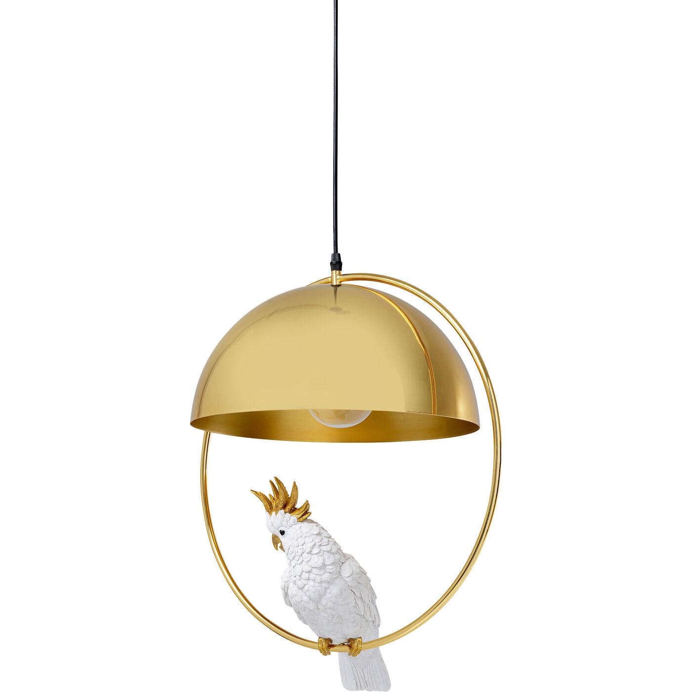 Pendul Animal Cockatoo 44x35x156 cm, Oțel Zincat și Cromat și Rășină Sintetică (Poliresină) Alb - Kare Design [8]