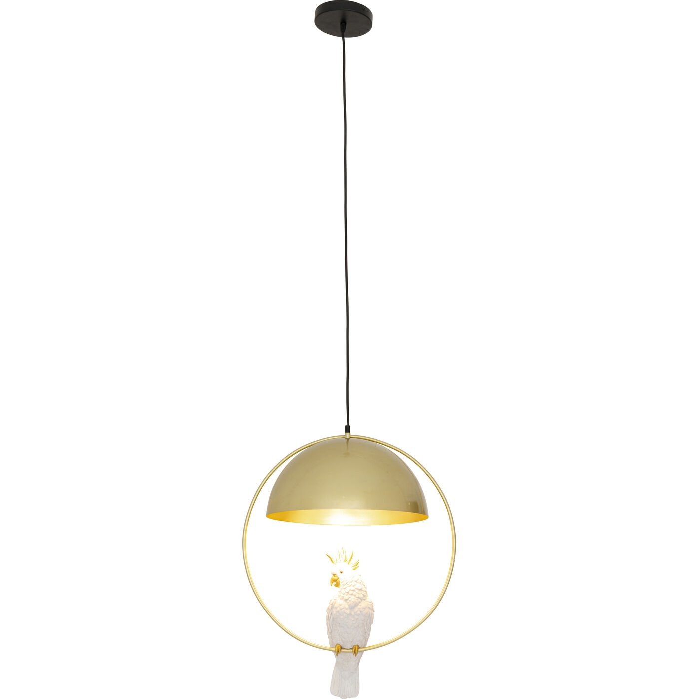Pendul Animal Cockatoo 44x35x156 cm, Oțel Zincat și Cromat și Rășină Sintetică (Poliresină) Alb - Kare Design [9]