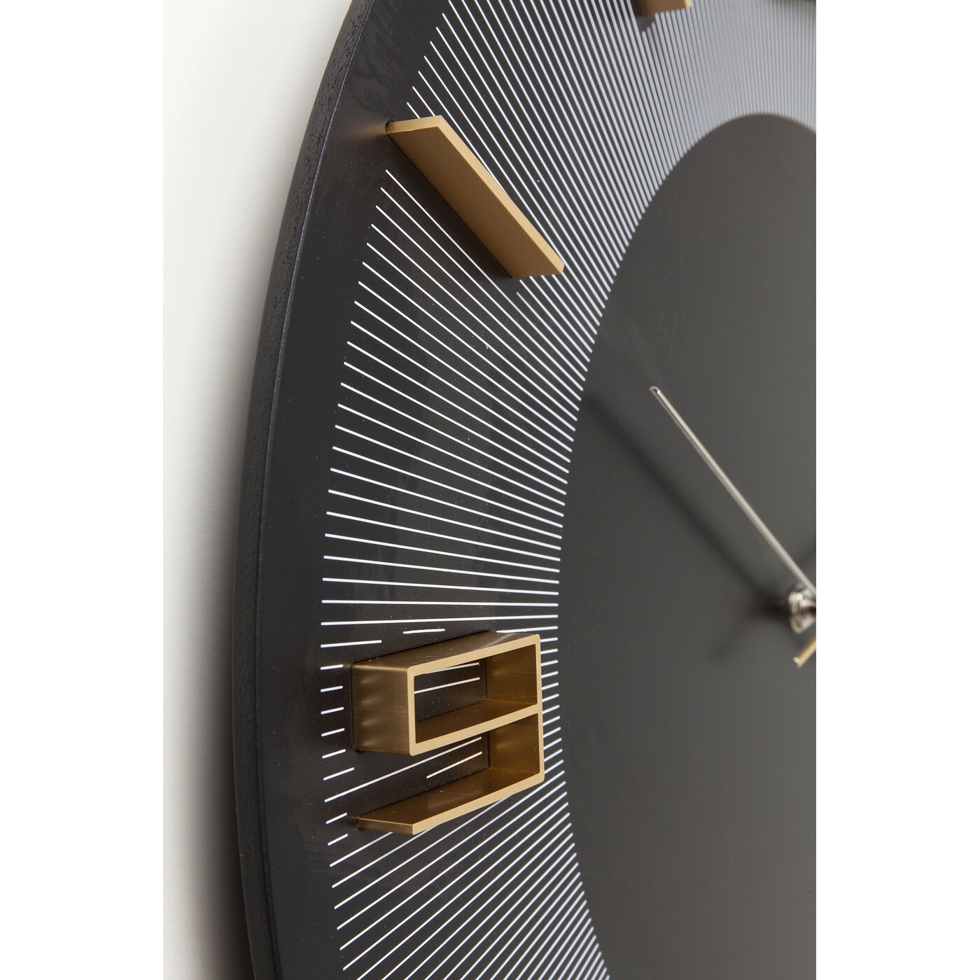 Ceas Decorativ Leonardo 29 48,5x4,5x48,5 cm, MDF și Aluminiu Negru, Auriu - Kare Design [3]