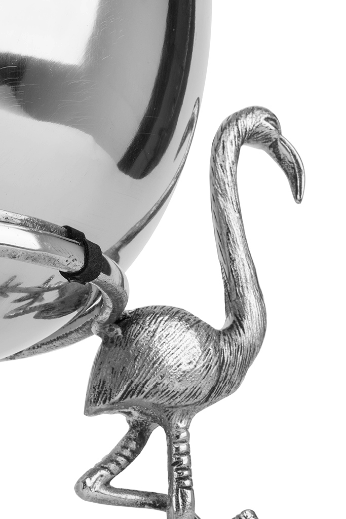 Bol Flamingo 36x36x33 cm, Aluminiu Argintiu Nichelat - Kare Design [7]