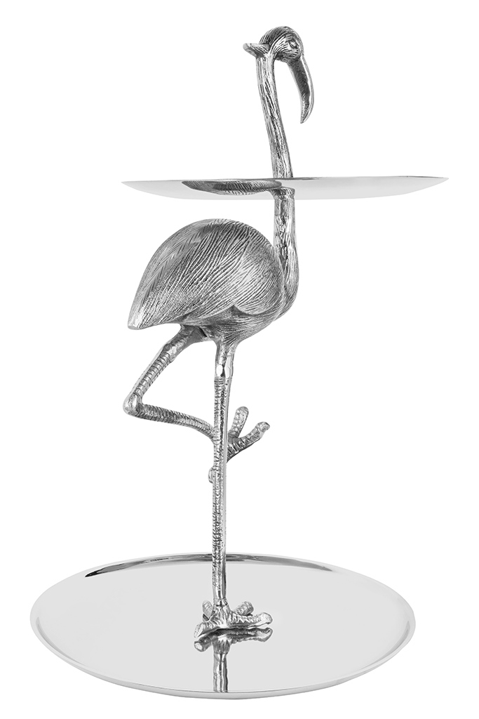 Platou/Etajeră Flamingo 38x43x53 cm, Aluminiu Argintiu - Kare Design [3]