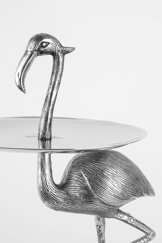 Platou/Etajeră Flamingo 38x43x53 cm, Aluminiu Argintiu - Kare Design [7]