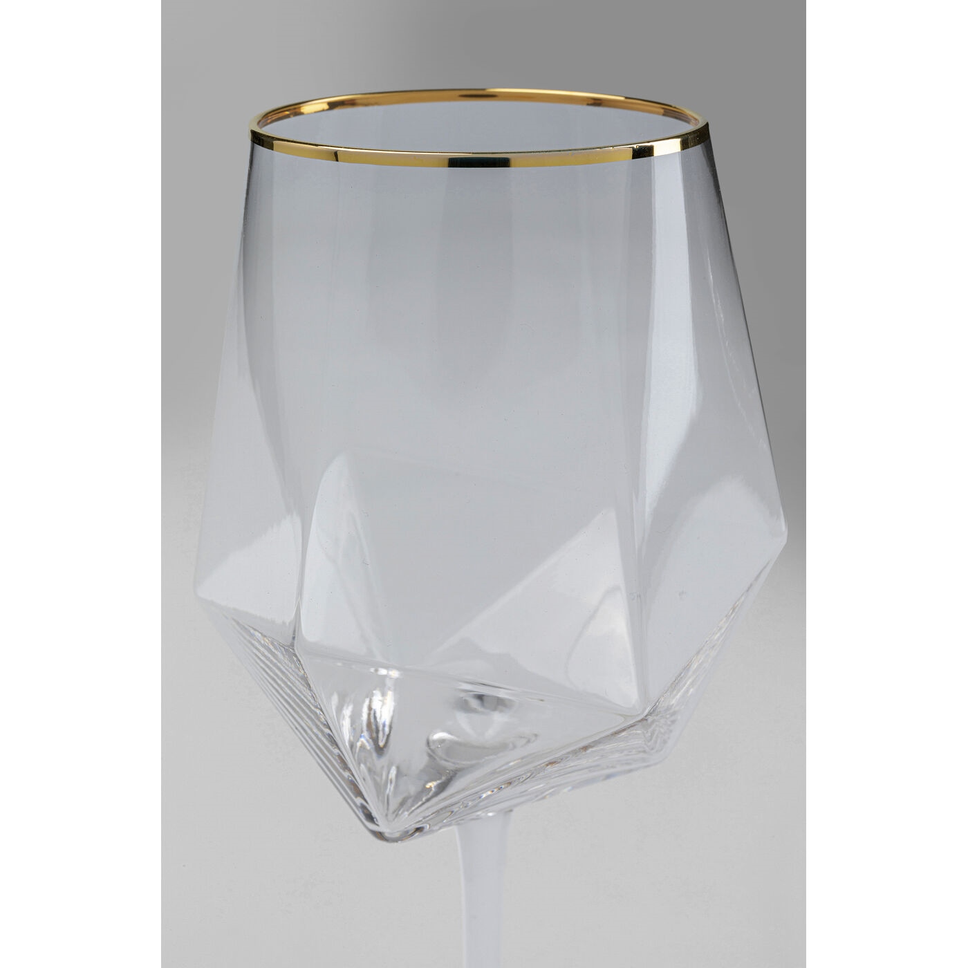 Set de 4 Pahare de Vin Diamond Rim 525 7,5x7x24,5 cm, Sticlă Transparent - Kare Design [3]