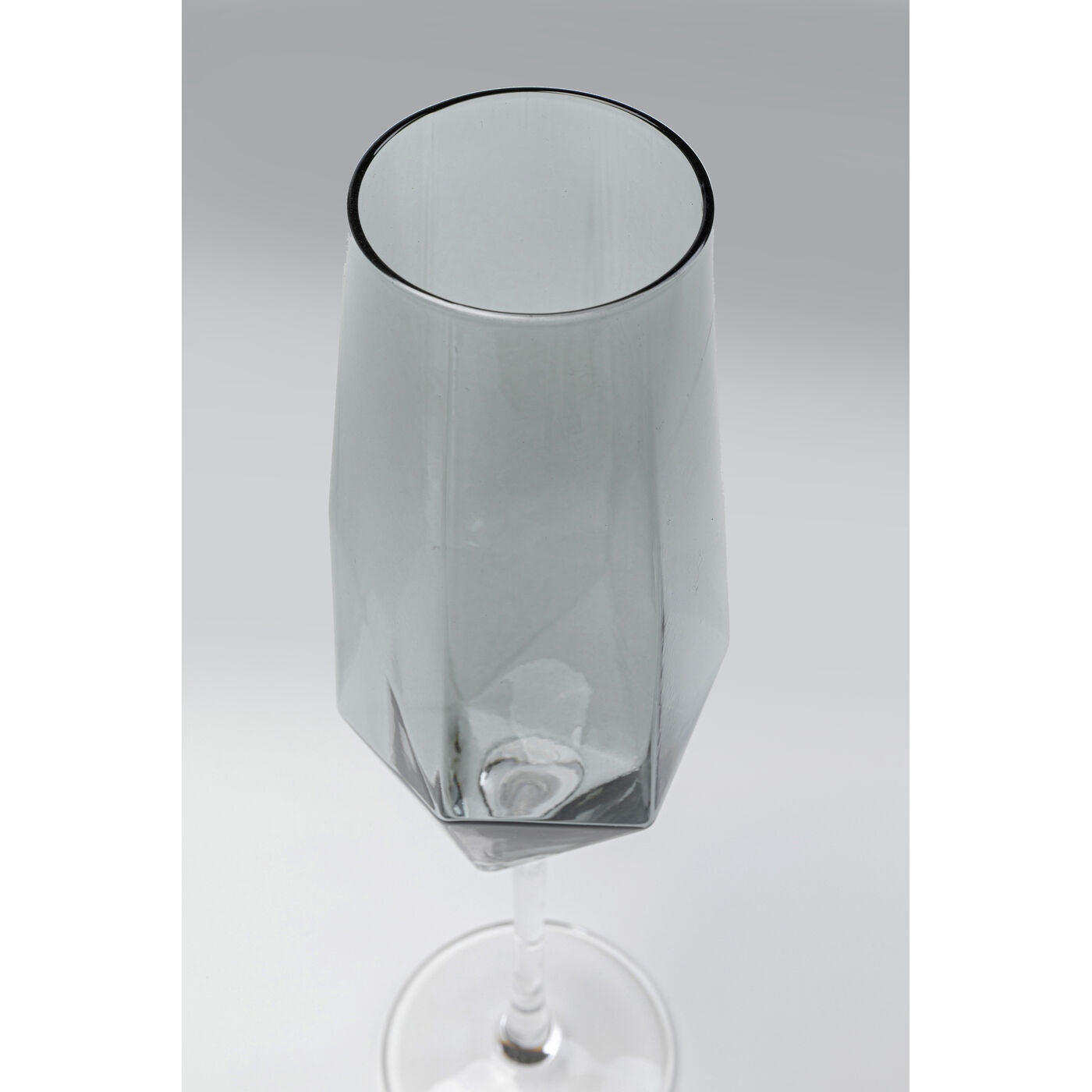 Set de 4 Pahare de Șampanie Diamond Smoke 365 7,5x5x27,5 cm, Sticlă În Nuanța de Gri - Kare Design [3]