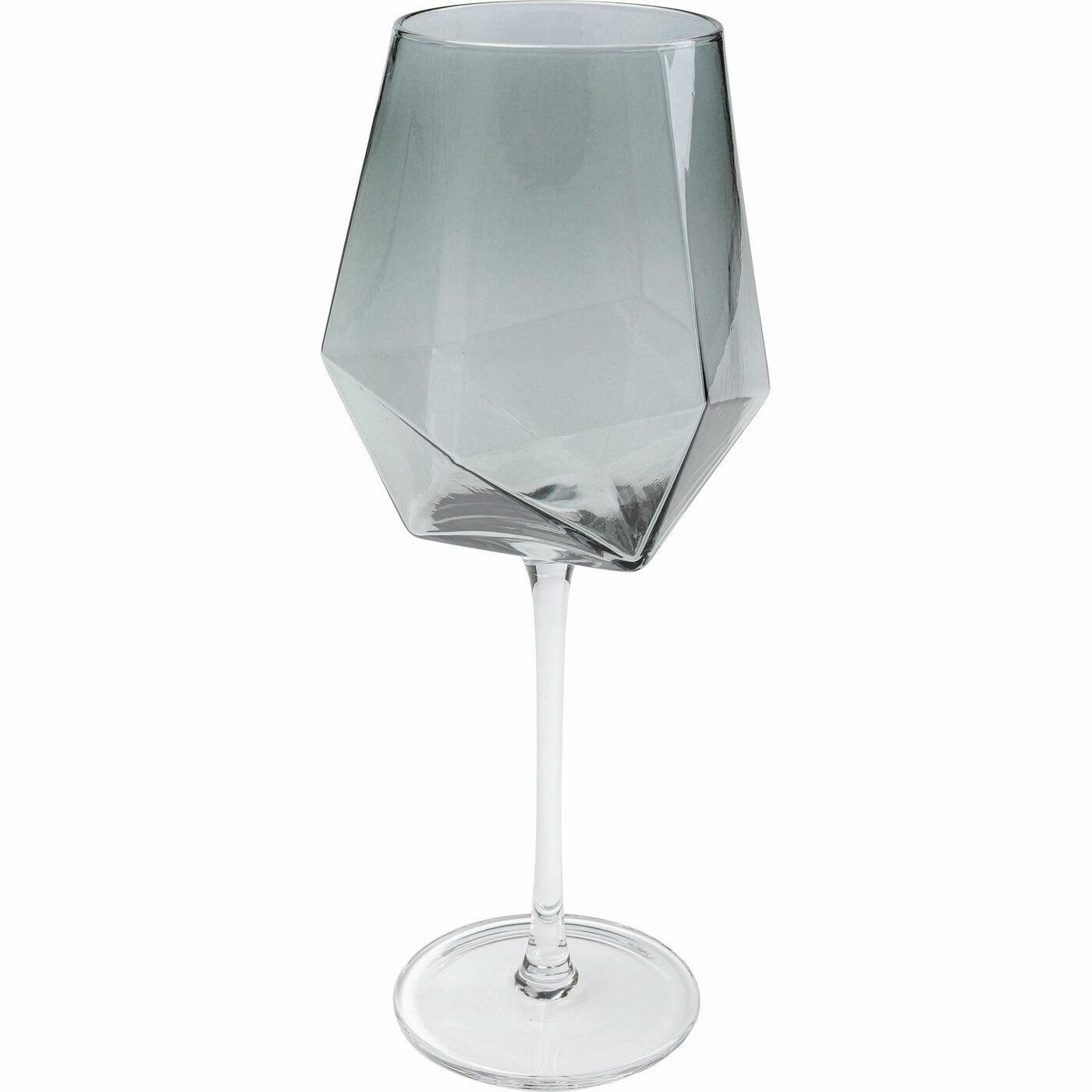 Set de 4 Pahare de Vin Diamond Smoke 660 8x8x26 cm, Sticlă Nuanță de Gri - Kare Design [2]