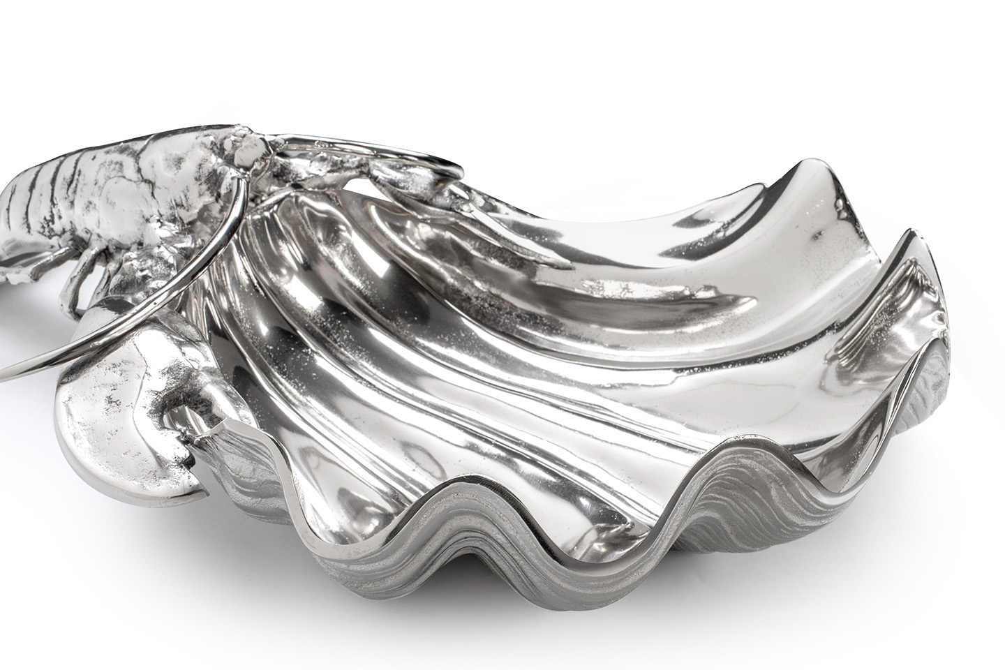 Răcitor pentru Băuturi / Platou Lobster 58x43x19 cm, Aluminiu Argintiu - Kare Design [3]