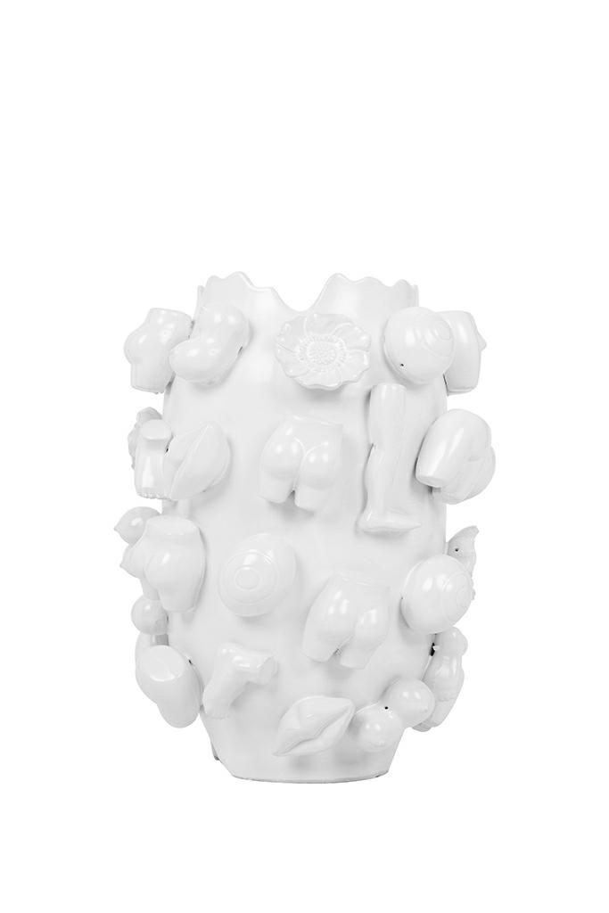Produse - Vază Decorativă Body Parts 21x21x25 cm, Alb - Kare Design