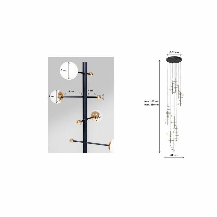 Pendul Trapez 64x64x280 cm, Negru - Kare Design [11]