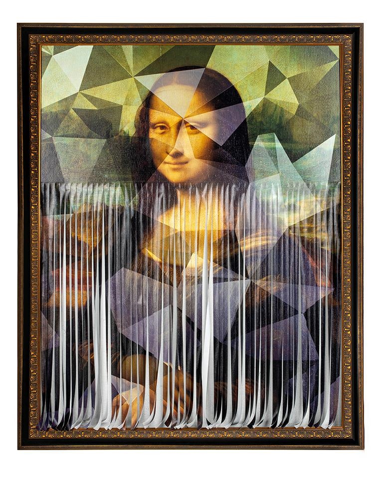 Produse - Tablou Decorativ Mademoiselle Lisa 130x4,5x163 cm, Pânză - Kare Design