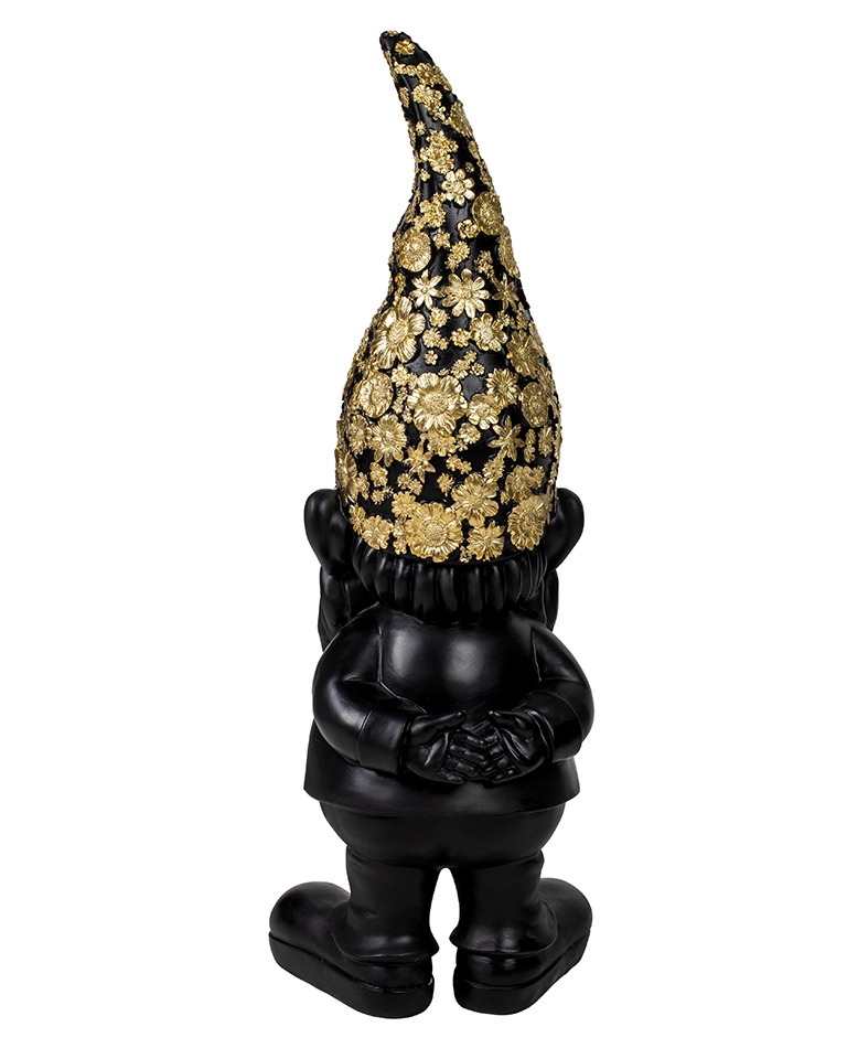 Decorațiune Krasnal 61 20x22,5x60,5 cm, Rășină Negru, Auriu Lucios - Kare Design [2]